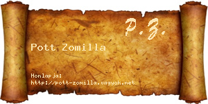 Pott Zomilla névjegykártya